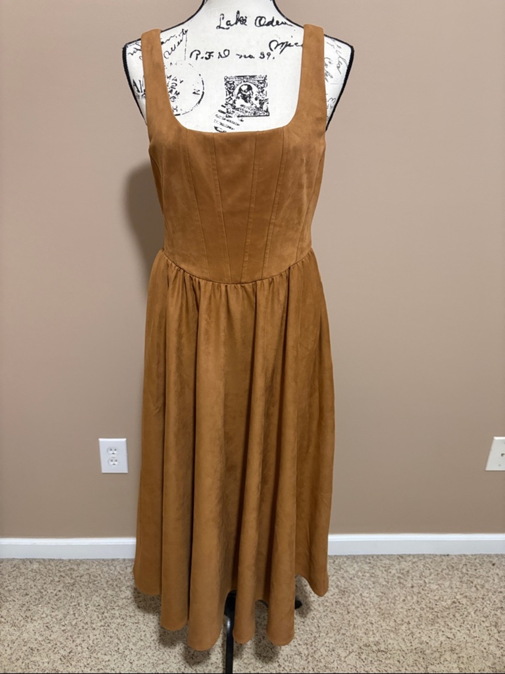 WAYF Faux Suede Dress - size Medium